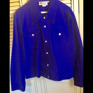 Christine Alexander Denim Jacket Swarovski Buttons